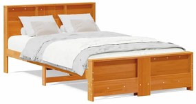 vidaXL Σκελετός Κρεβατιού Καφέ κεριού 140 x 190 cm Μασίφ ξύλο πεύκου