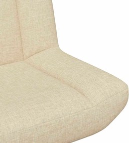 vidaXL Περιστρεφόμενη καρέκλα Κρεμ 63 x 75 x 76 εκ ύφασμα