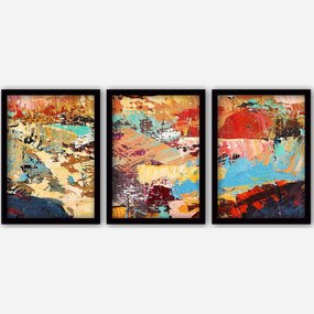 Κάδρα (Σετ 3Τμχ) 364LUL1360 35x45cm Multi Wallity Vertical Πλαστικό,Mdf