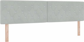 vidaXL Κεφαλάρι Ανοιχτό γκρι 180 cm Βελούδο
