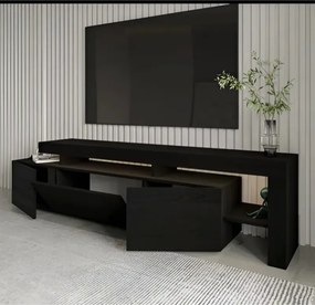 Stewehome Μοντέρνα ραφιέρα τηλεόρασης με ράφια από MDF Πολύχρωμο 200x100x101 cm