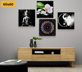 Σετ εικόνων Φενγκ Σούι σε μαύρο φόντο - 4x 60x60