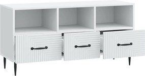 vidaXL Ντουλάπι TV Λευκό 102 x 34,5 x 50 εκ. Επεξεργασμένο Ξύλο