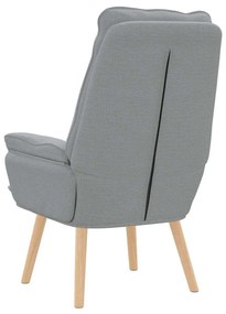 vidaXL Χαλαρωτική Πολυθρόνα Ανοιχτό γκρι 69 x 74 x 93 εκ. ύφασμα