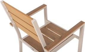 ΠΟΛΥΘΡΟΝΑ ΑΛΟΥΜΙΝΙΟΥ SAGA HM5981.04 ΣΑΜΠΑΝΙ-POLYWOOD ΣΕ ΦΥΣΙΚΟ 55x55x86Υεκ.