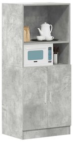 vidaXL Ντουλάπι κουζίνας σκυρόδεμα γκρι 57x41,5x131,5 cm
