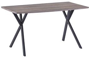ΤΡΑΠΕΖΙ ΜΕ MDF ΕΠΙΦΑΝΕΙΑ OLD BEECH & ΜΕΤΑΛΛΙΚΑ ΠΟΔΙΑ FB98550.02 140X80X75Υεκ. 0532508