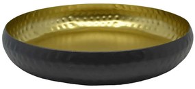Διακοσμητική Πιατέλα 834785 30x30x5cm Black-Gold Ankor Metal