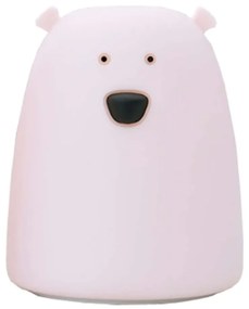 Φωτάκι Νυκτός Μικρή Αρκούδα 52-0005 Φ9cm 10cm Pink Rabbit &amp; Friends Σιλικόνη