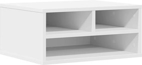 vidaXL Βάση Εκτυπωτή Λευκή 49 x 40 x 22,5 εκ. από Επεξεργασμένο Ξύλο