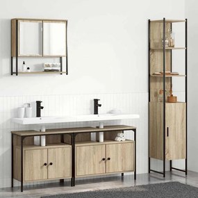 vidaXL Σετ Επίπλων Μπάνιου με ράφι 4 pcs Sonoma Δρυς Μέγεθος: Μεσαίο