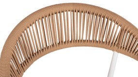 ΠΟΛΥΘΡΟΝΑ BERG HM6284.01 ΑΛΟΥΜΙΝΙΟ &amp; TEXTILENE ΛΕΥΚΟ--P.E.TWISTED RATTAN 55x56x79Υεκ (1 Τεμμάχια)