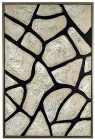 Πίνακας Με Κορνίζα Σαγρέ Μαύρος-Ασημί 60x3,8x90εκ. Zen Collection 24.26.49802