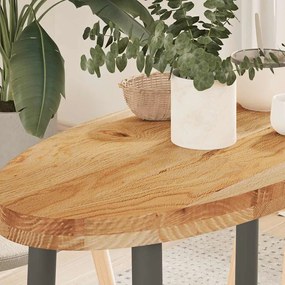 vidaXL Επιτραπέζια επιφάνεια Ανοιχτό Καφέ 80x40x4 εκ. Ξύλο Δρυός Οβάλ