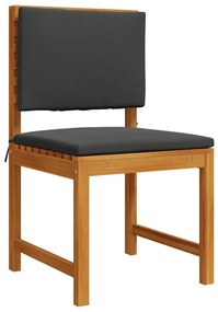 vidaXL Σετ Μπιστρό Κήπου 6 pcs Καφέ Μασίφ ξύλο ακακίας