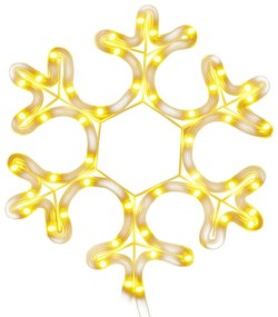 vidaXL Χριστουγενν. Φιγούρα Χιονονιφάδα 48 LED Θερμό Λευκό 27 x 27 εκ.