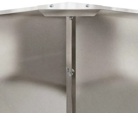 vidaXL Γλάστρα Ασημί 60 x 60 x 35 cm Ανοξείδωτο ατσάλι