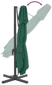 Κρεμαστή Ομπρέλα με Διπλή Κορυφή Πράσινη 400 x 300 εκ. - Πράσινο