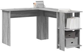 vidaXL Γκρίζο Γωνιακό Γραφείο Γκρίζο Sonoma MDF Κανονικό