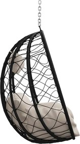 vidaXL Κρεμαστή καρέκλα αυγό Taupe 91,5 x 54,5 x 107 εκ