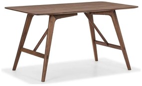 Τραπέζι Springfield B103, Καρυδί, 75x80x140cm, Φυσικό ξύλο καπλαμά, Ξύλο