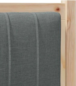 vidaXL Ταπετσαρισμένο κεφαλάρι Καφέ 75 cm Στερεά ξυλεία πεύκου