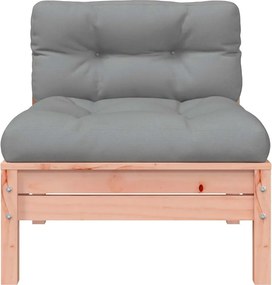 vidaXL Καναπέδες Κήπου Χωρίς Μπράτσα 2τεμ Μασίφ Ψευδοτσούγκα+Μαξιλάρια