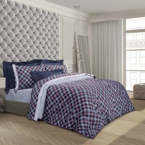 Σετ Παπλωματοθήκη Polycotton King 240x260εκ. Essential 2171 Κόκκινη-Λευκή-Μπλε Greenwich Polo Club