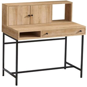 Γραφείο Jodie 793ELG3817 100x60x103cm Oak-Black