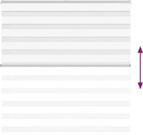vidaXL Ζέβρα τυφλή Καφέ Πλάτος υφάσματος 145,9 εκ. Πολυεστέρας