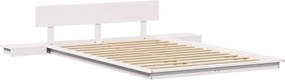 vidaXL Σκελετός Κρεβατιού Λευκό 120 x 190 cm ξύλο