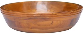 vidaXL Νιπτήρας Ø40 x 10 εκ. από Μασίφ Ξύλο Teak
