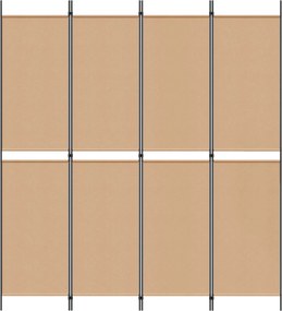 vidaXL Διαχωριστικό Δωματίου 4 Πάνελ Μπεζ 200 x 220 cm Ύφασμα