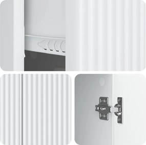 vidaXL Πλαϊνό γραφείο Λευκό 89 x 34,5 x 60 εκ. Επεξεργασμένο Ξύλο