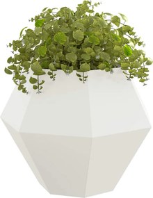 vidaXL Γλάστρα 2 τμχ. Λευκό 100 x 100 x 80 εκ Ατσάλι