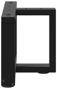 vidaXL Πόδια Τραπεζιού Σαλονιού σε Σχήμα Τ, 2 τεμ. Μαύρο, Ατσάλι 40x25x(30-31) εκ.