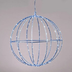Διακοσμητικό LED 3D Silver Ball-Διάμετρος: 20 εκ.-Blue