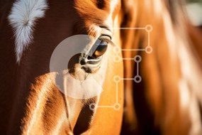 Σετ των 2 Intra Συλλεκτικό Ξύλινο Παζλ Plywood  4mm - Όμορφη κοντινή εικόνα του προσώπου ενός αλόγου Σε Ξύλινο Κουτί - Διαστάσεις: 10x10 cm – 25 κομμάτια