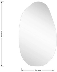 Καθρέπτης Frameless 2 pakoworld μαύρο 50x1.2x85εκ