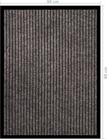 vidaXL Πατάκι Εισόδου Ριγέ Μπεζ 60 x 80 εκ.