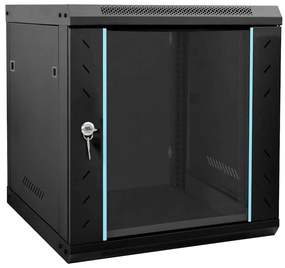 vidaXL Ντουλάπα δικτύου με αποθήκευση Μαύρο 53 x 60 x 60 εκ Ατσάλι