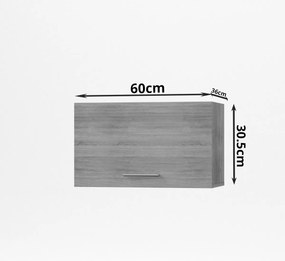 Alina Ντουλάπι Απορροφητήρα Πάνω ντουλάπι 60x30,5x36cm Σονόμα-Μόκκα SO-AVA60