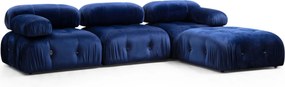 Corner Sofa Bubble Velvet Blue L1-O1-1R-PUF Velvet Blue