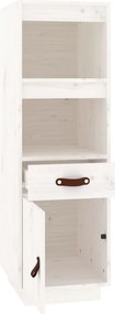 vidaXL Ντουλάπι Ψηλό Λευκό 34 x 40 x 108,5 εκ. από Μασίφ Ξύλο Πεύκου
