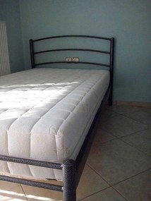 Κρεβάτι KELLY ΧΠ2 για στρώμα 90χ190 μονό Μαύρο , μεταλλικό