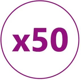 vidaXL Εξάγωνο Πλακάκι 50 τμχ. Λευκό 30 x 30 cm Πολυουρεθάνη και PET