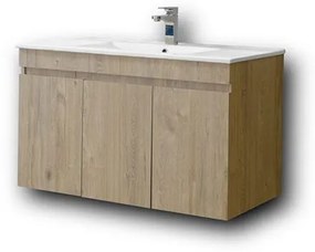 Σετ Έπιπλο Μπάνιου OMEGA 90 Beige Oak 90x46x135 εκ.