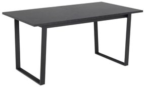 Τραπέζι Oakland 913, Μαύρο μάρμαρο, Μαύρο, 75x90x160cm, 48 kg, Επιμήκυνση, Ινοσανίδες μέσης πυκνότητας, Μέταλλο | Epipla1.gr