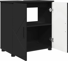 vidaXL Σετ Επίπλων Μπάνιου 3 τμχ. Μαύρο 61 x 35 x 64 εκ.