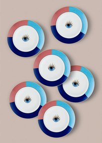 Service Plate Set (6 Pieces) DNR0082 Multicolor